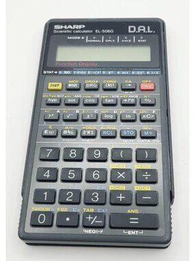 Sharp Scientific Calculator EL-506G D.A.L. With Slide-On Hard Case
